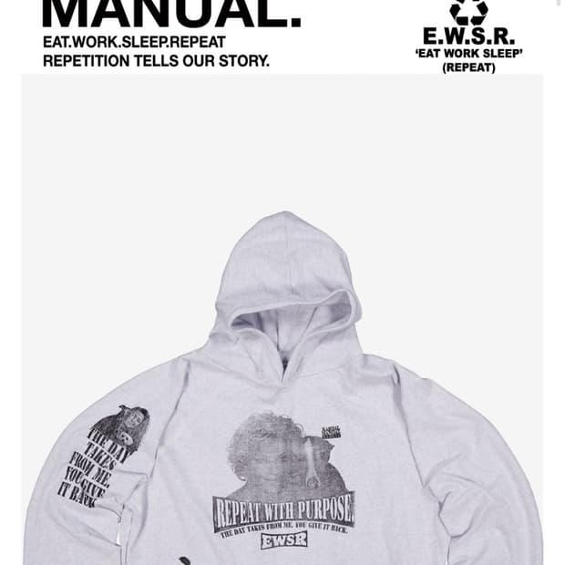 캐주얼매뉴얼 With Purpose Hoodie White Melange