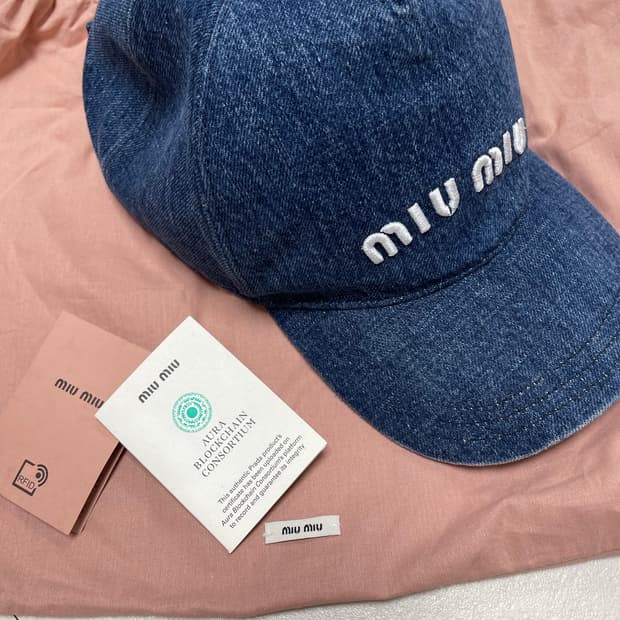 미우미우 데님 볼캡