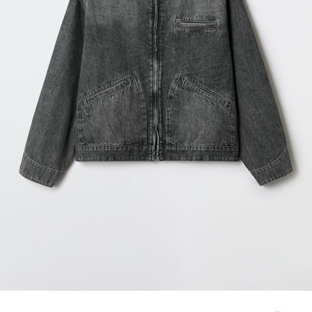 스파오 집업 데님 청자켓 남자100