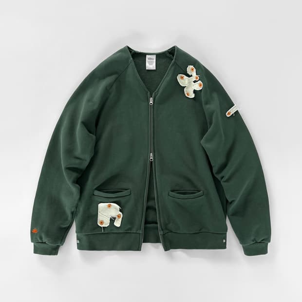 KROI 버튼 패치 스웻 가디건