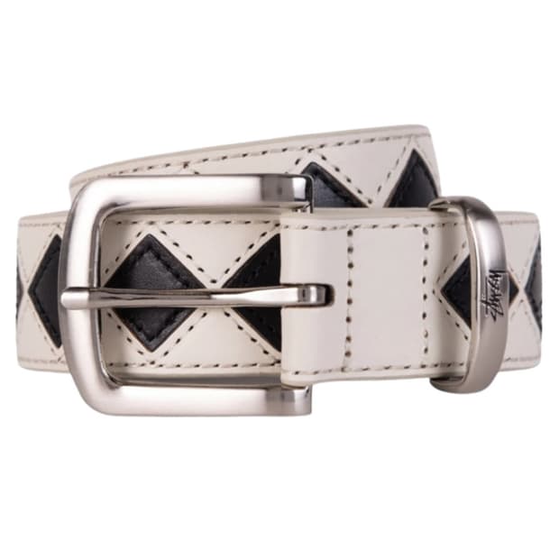 스투시 아가일 레더 벨트L/XL