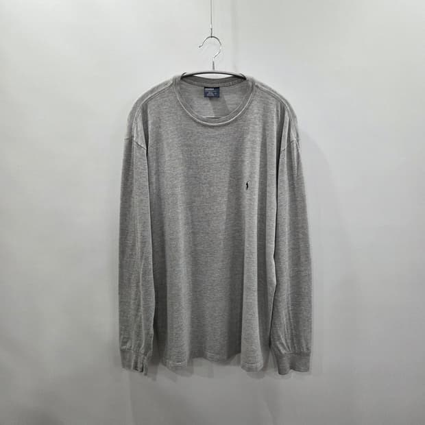 폴로랄프로렌 스몰로고 자수 롱슬리브 그레이 L