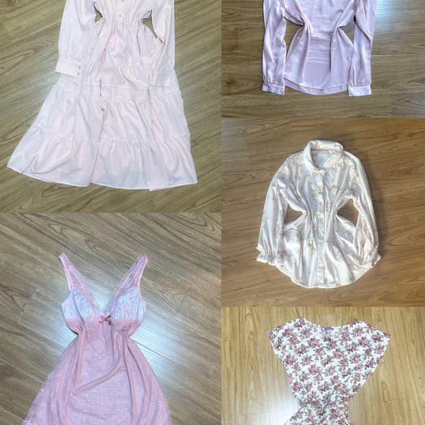 빈티지 핑크 원피스 세트 히메갸루 로걀 라떼 발레코어 공겜여주 달천