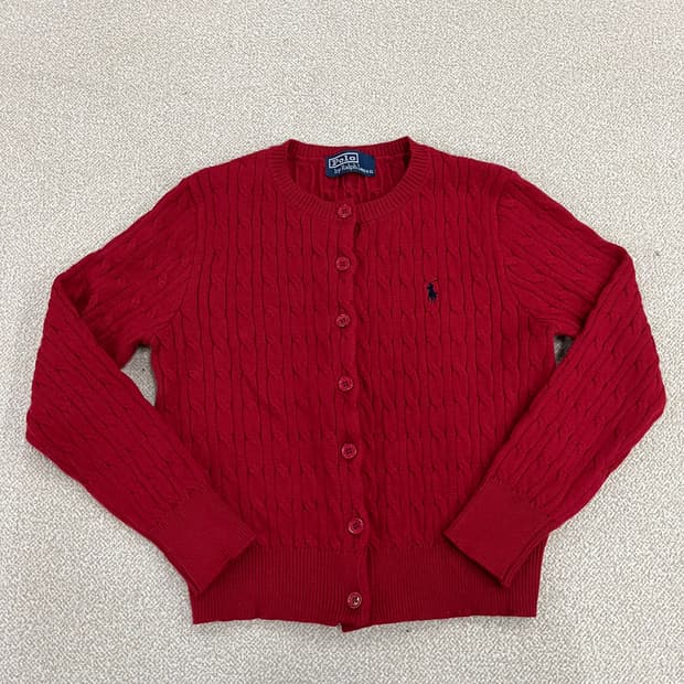 실측확인 폴로 케이블 니트 가디건 0202M1