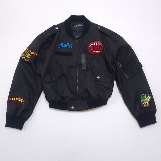 스투시 우먼스 패치 ma-1 자켓