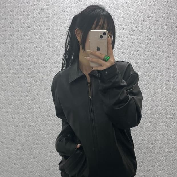 레프트 서울 빈티지 모던시크 락시크 가죽 자켓 M C08361