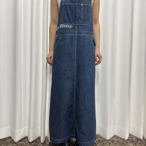 denim maxi overall