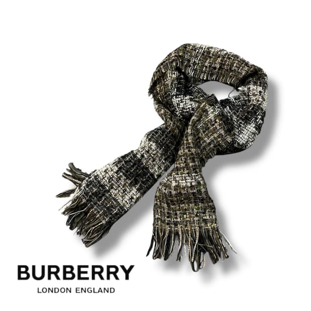  버버리 트위드 머플러 y13858