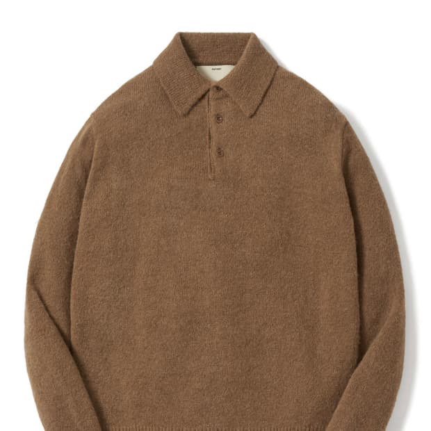 포터리 컴포트 폴로니트 브라운 1사이즈 새상품