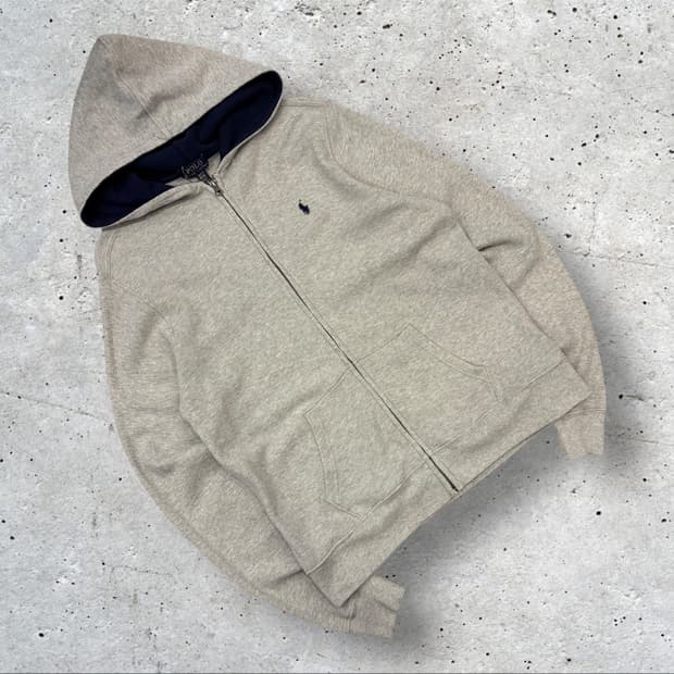 [XL] 폴로 랄프로렌 니트 후드집업 그레이 B501