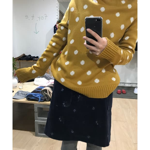 Vintage dot knit