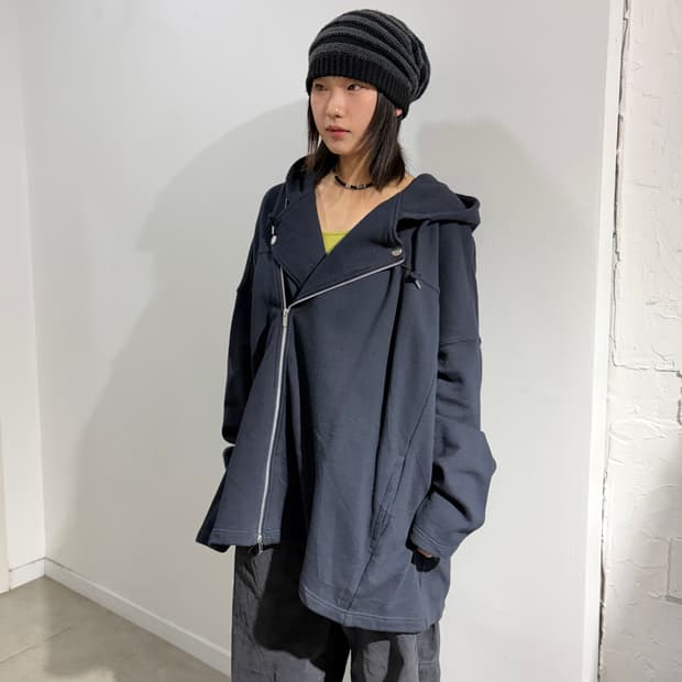 zucca 투웨이 라이더 후드집업 자켓