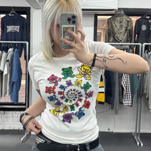 히스테릭 글래머 퍽베어 티셔츠