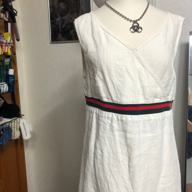 구찌 정품 SS 미디 민소매 원피스