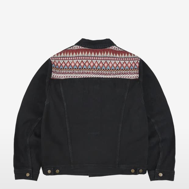 이알에스코 데님 트러커 자켓 블랙 L