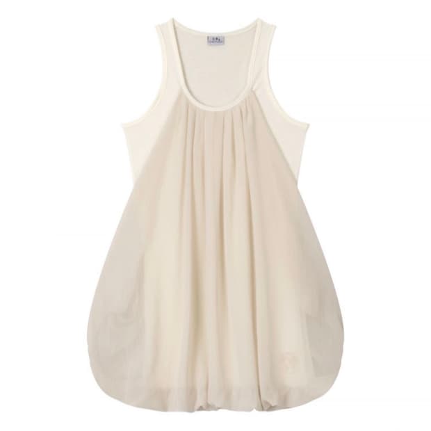 [새상품] 어스지구 젤리피쉬 버블 드레스 아이보리