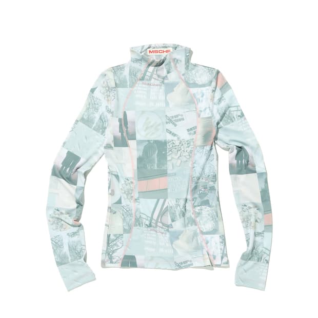 미스치프 프린티드 싸이클링 져지 탑 멀티 그레이 S