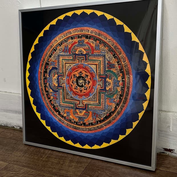 인도 만다라 아트 포스터 액자 40x40