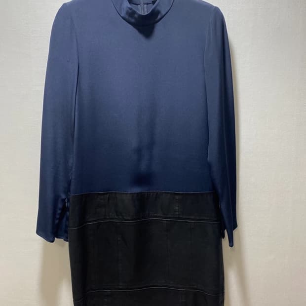 Theory 띠어리 실크 레더 원피스