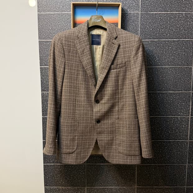 [50] 타미힐피거 X 라르디니 마이크로 하운드투스 울 자켓