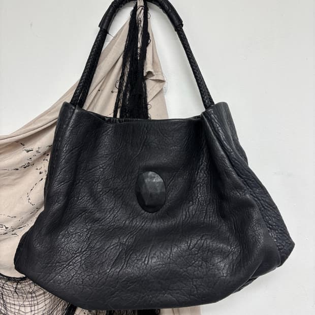 [ACC]VKei Mood Black Leather Bag