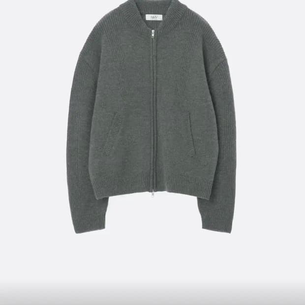 엘무드 웨일즈 니트 울 보머 자켓 44