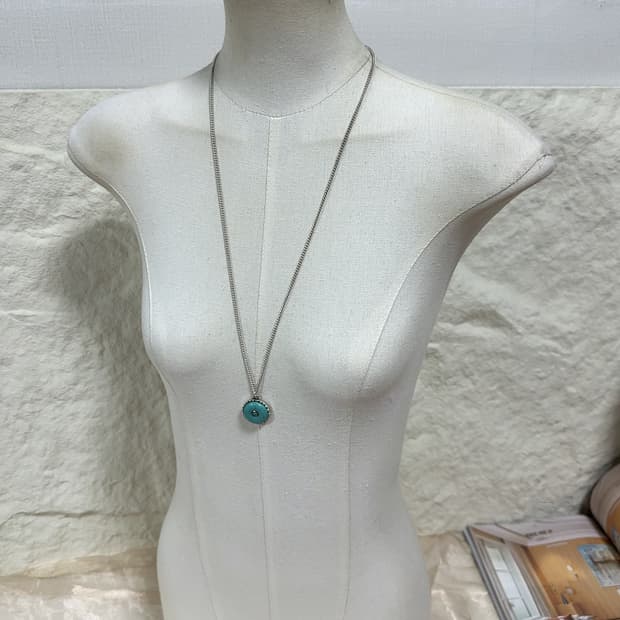 빈티지 쿠바체인 터키석 목걸이