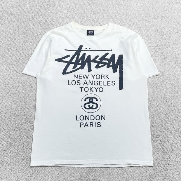 스투시 Stussy 월드투어 반팔티 화이트