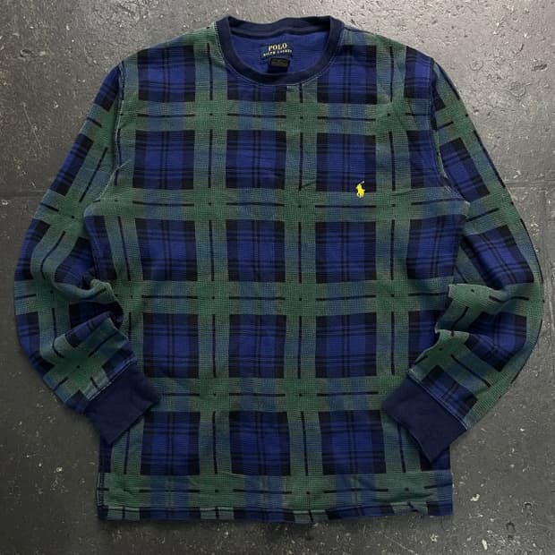 100 폴로 신형 체크 와플티 