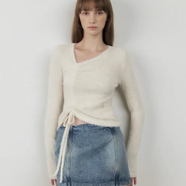 시티브리즈 헤어리 셔링포인트 티셔츠 _아이보리