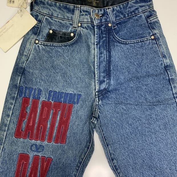 Itlay embroided denim trousers