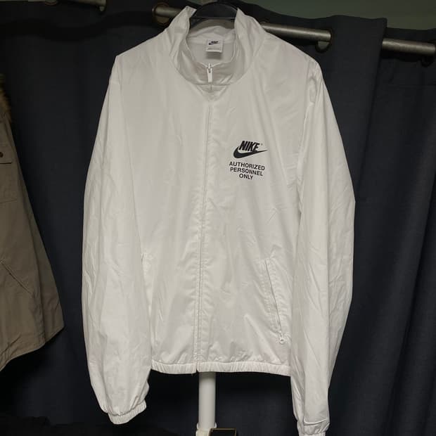 나이키 풀집 우븐 자켓 화이트 L