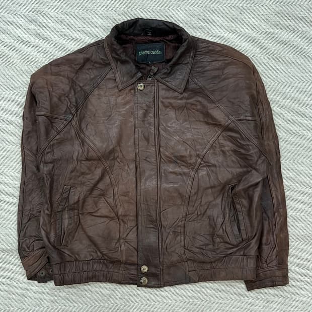 피에르가르뎅 리얼레더 자켓 r2751