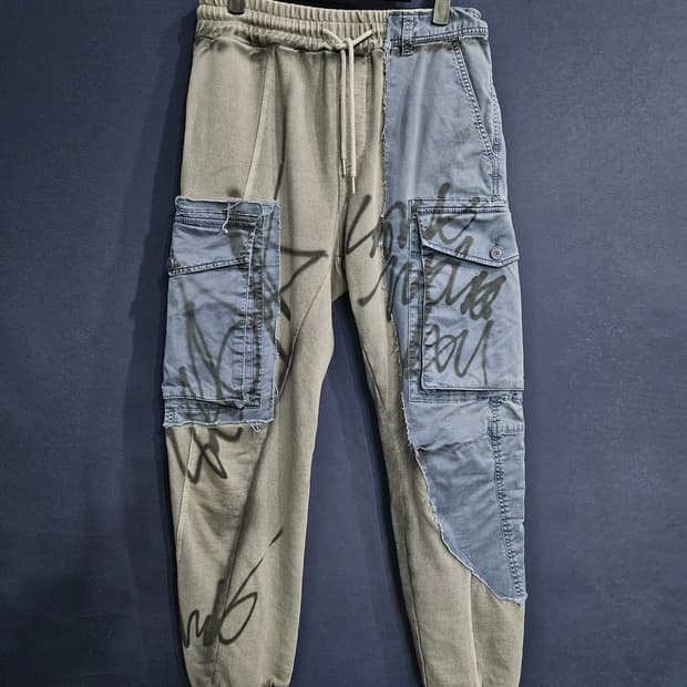 빈티지 문양 남성 허리 30~32 카고 조거팬츠 