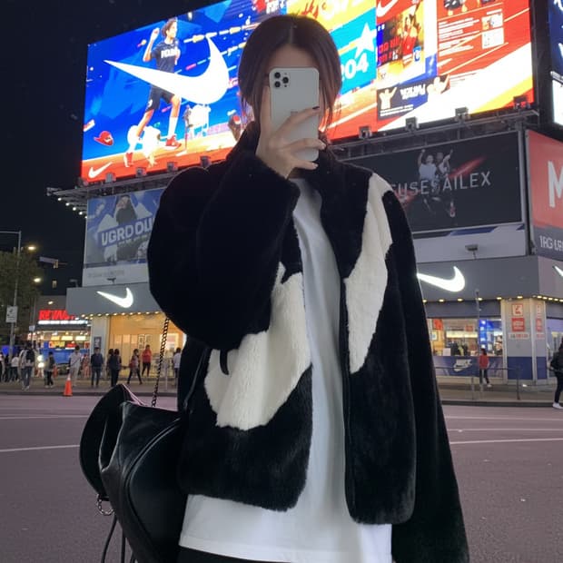 55/66.나이키 빅스우시 퍼 점퍼 