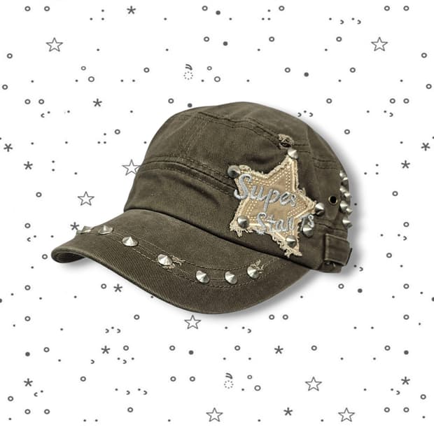  VTG 스터드 밀리터리 캡