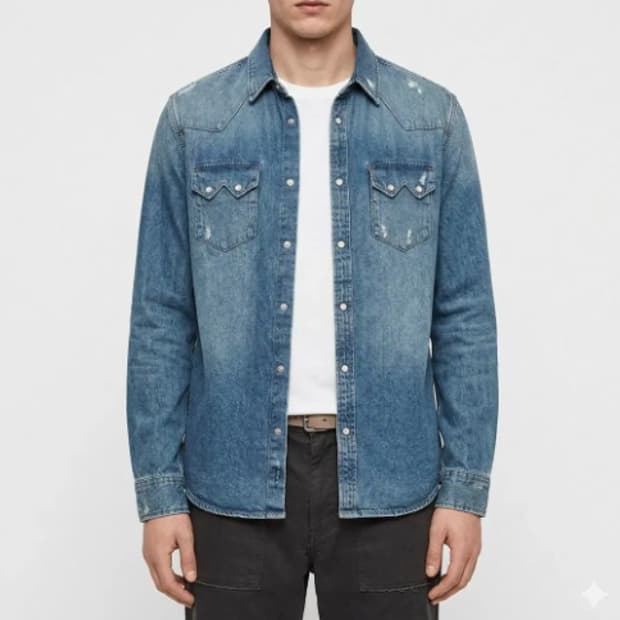 [M] 올세인츠 웨스턴 데님 셔츠 (95~100 추천/최상급)