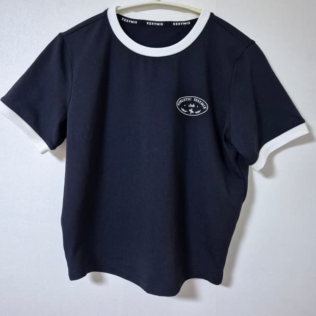 젝시믹스 크롭 티셔츠 블랙 M