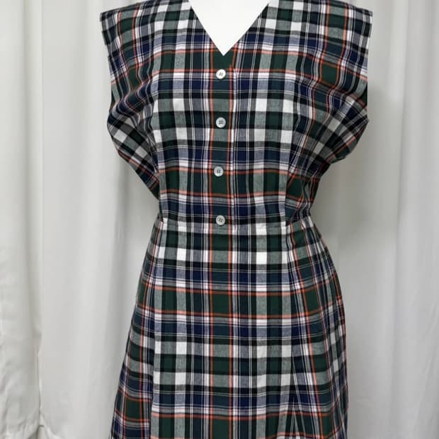 스튜디오 톰보이 체크 원피스