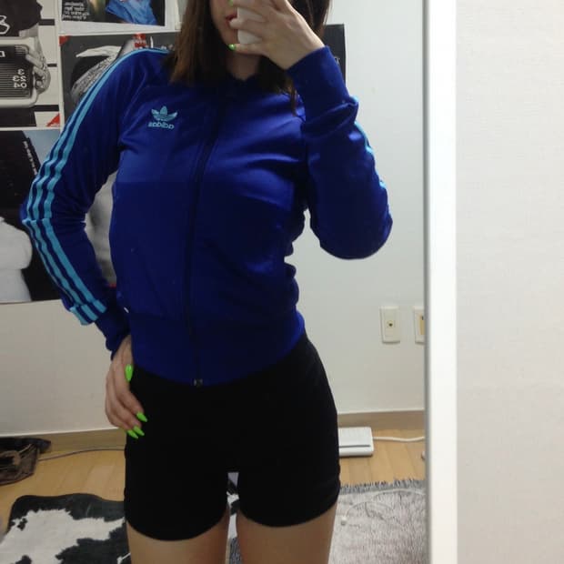 아디다스 슈퍼걸 스카이블루라인 블루 져지 트랙탑