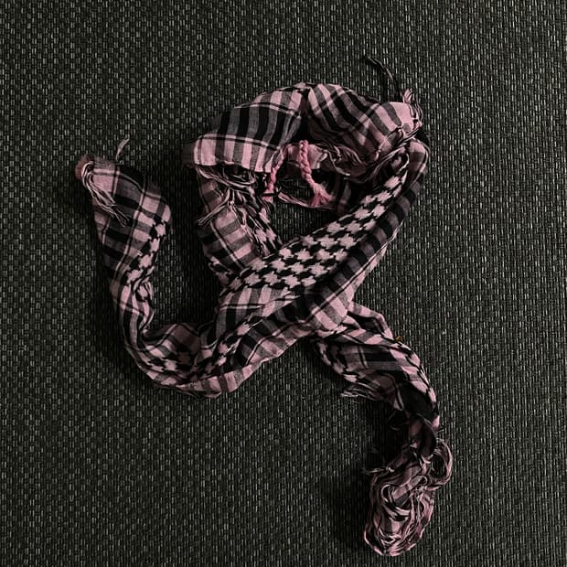 Scarf: Pink Check Pattern Scarf