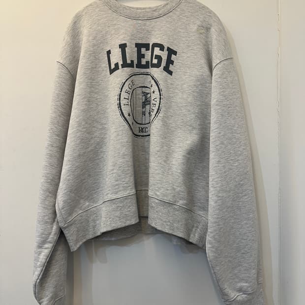 F) 렉토 라이트 그레이 프린팅 맨투맨 티셔츠