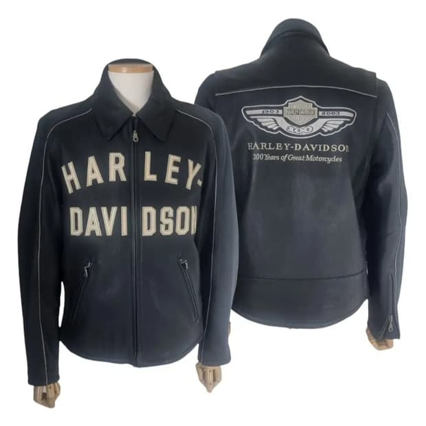(M) 03년 할리데이비슨 100주년 라이더자켓 할리데이비슨가죽자켓