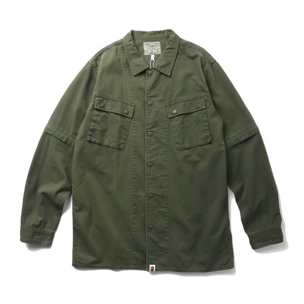A BATHING APE 2way Military Shirt Jacket