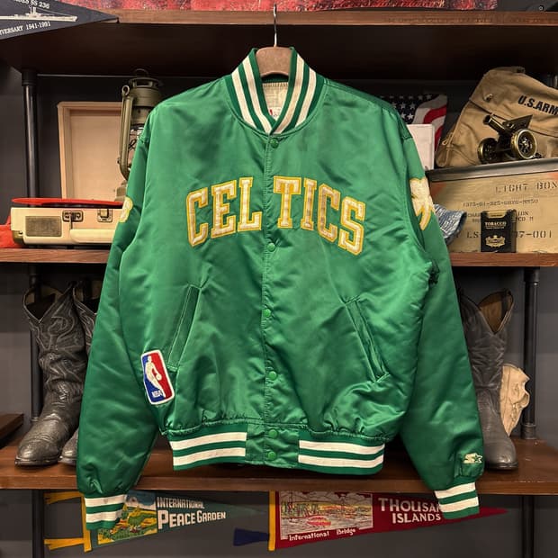 80~90s 스타터 NBA 보스턴 셀틱스 클럽크루 바시티 자켓 N778