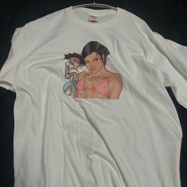 슈프림 여자마약원숭비키니쭈쭈 티셔츠