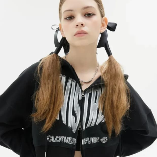 러브이즈트루 투웨이 크롭후드집업 블랙 2.7