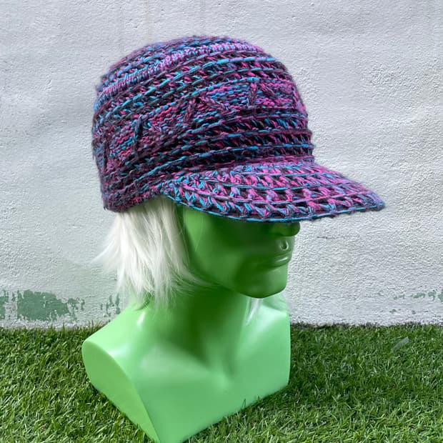 Multi-knit beanie cap hat 