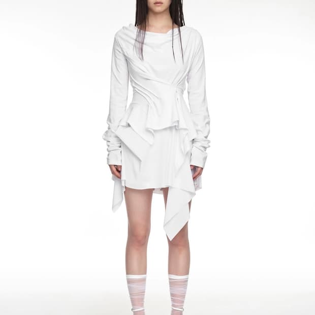 나체 flow draping shorts ivory