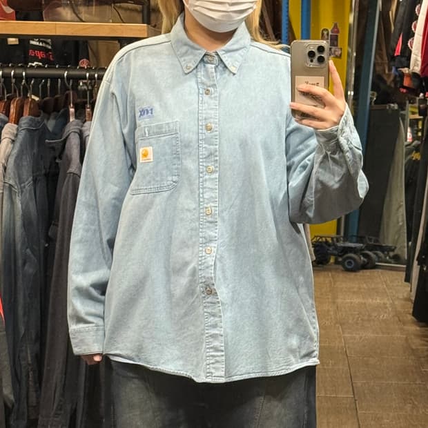 [HI] 칼하트 긴팔 데님셔츠 스카이블루